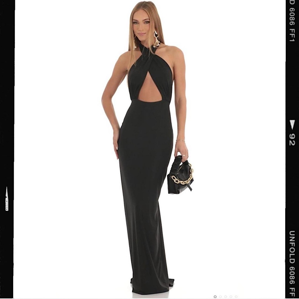 Lucy in the Sky Black Cutout Maxi Dress